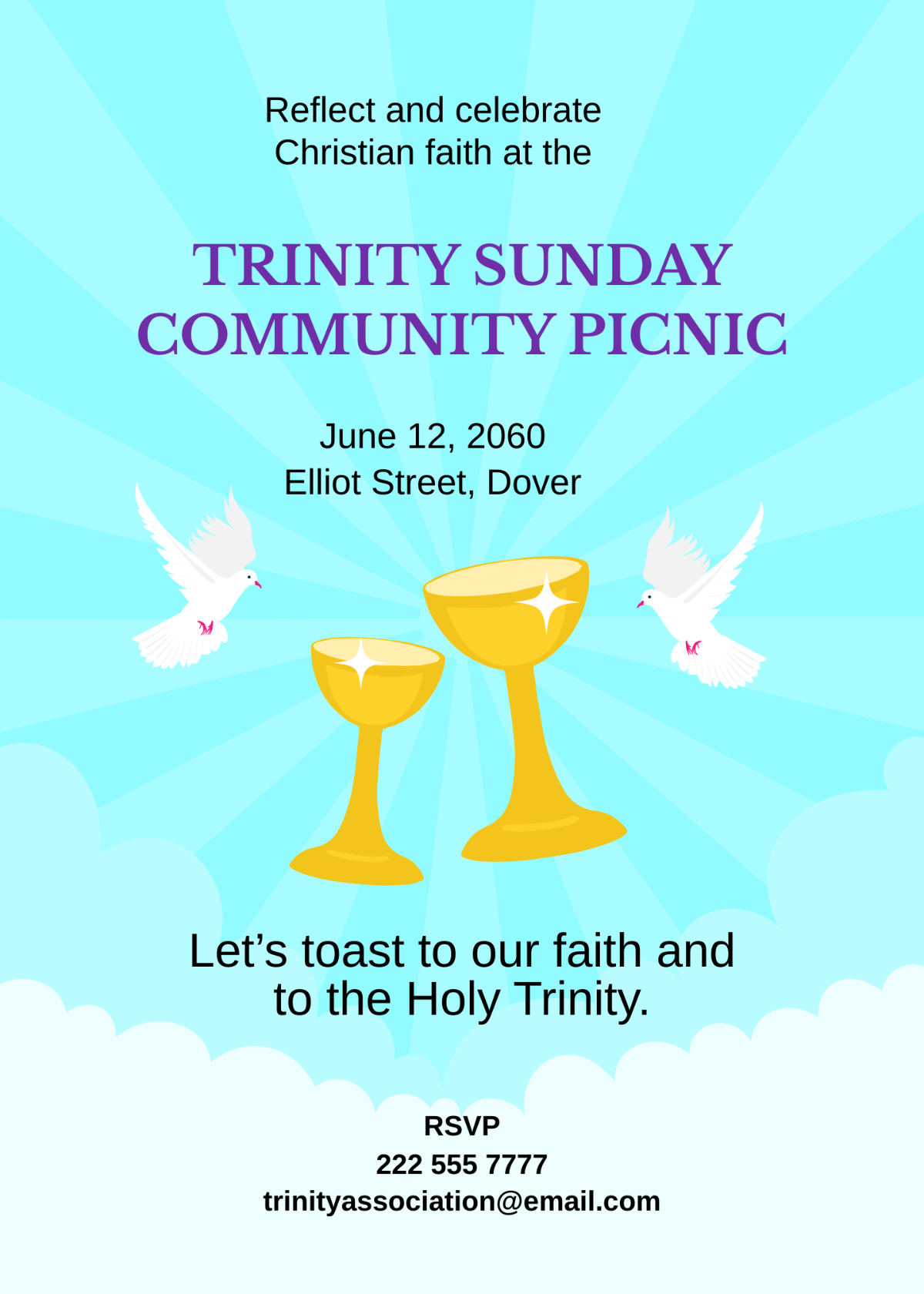 Free Trinity Sunday Invitation Template