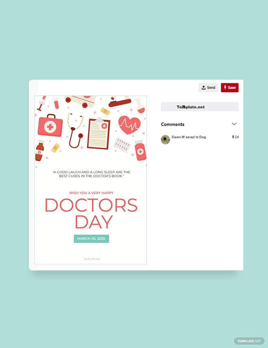 Free Doctors' Day Pinterest Pin Template