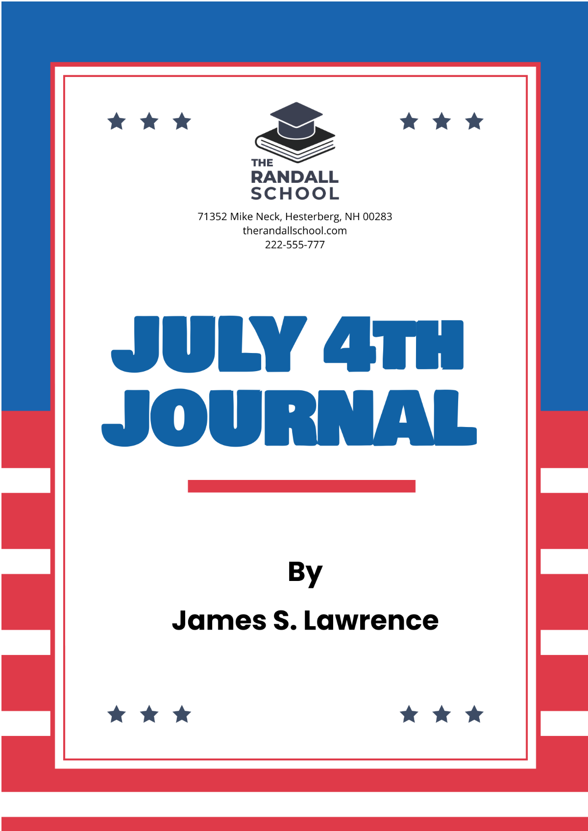 July 4th Journal Template