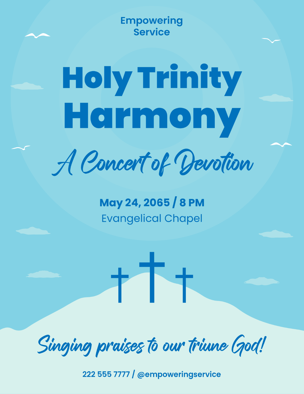 Free Trinity Sunday Flyer  Template