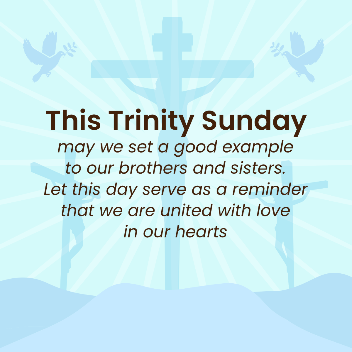 Free Trinity Sunday Whatsapp Post Template