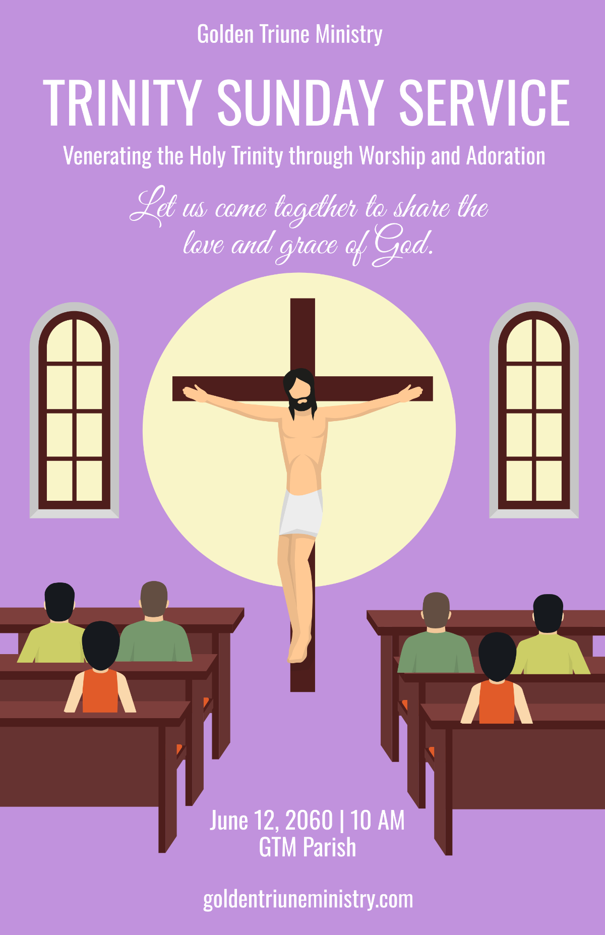 Free Trinity Sunday Poster Template