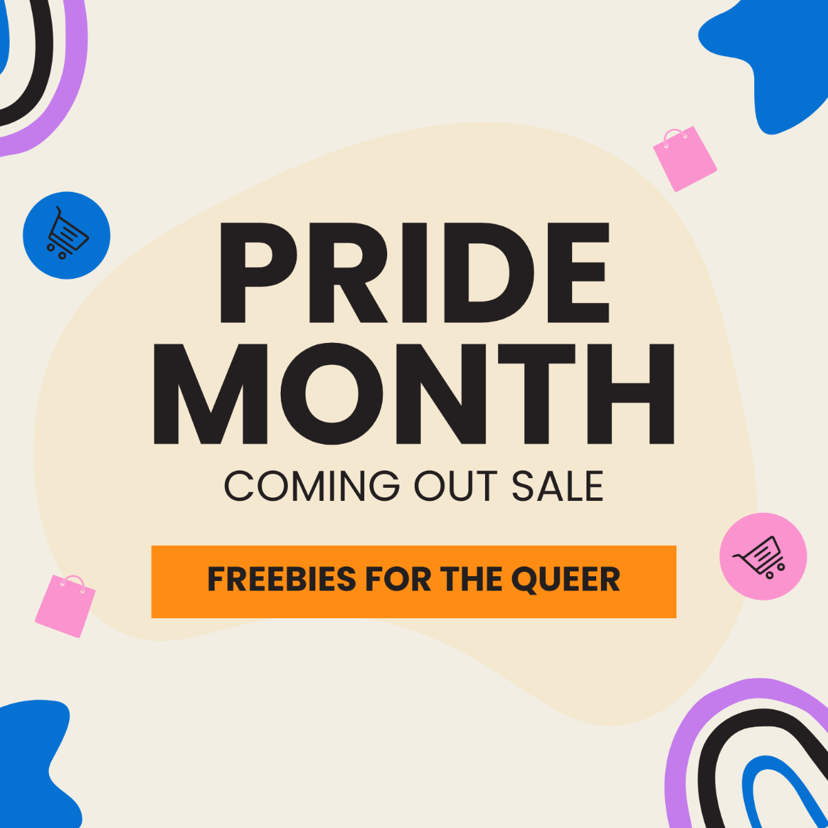 Pride Month Promotion Vector Template
