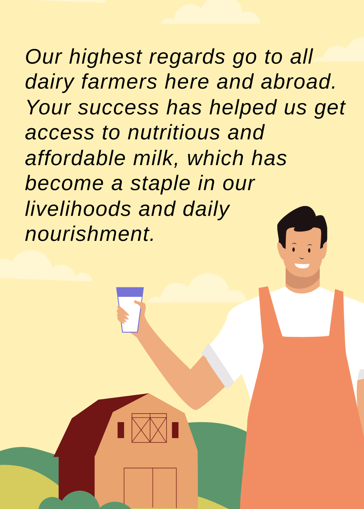 Free World Milk Day Message  Template