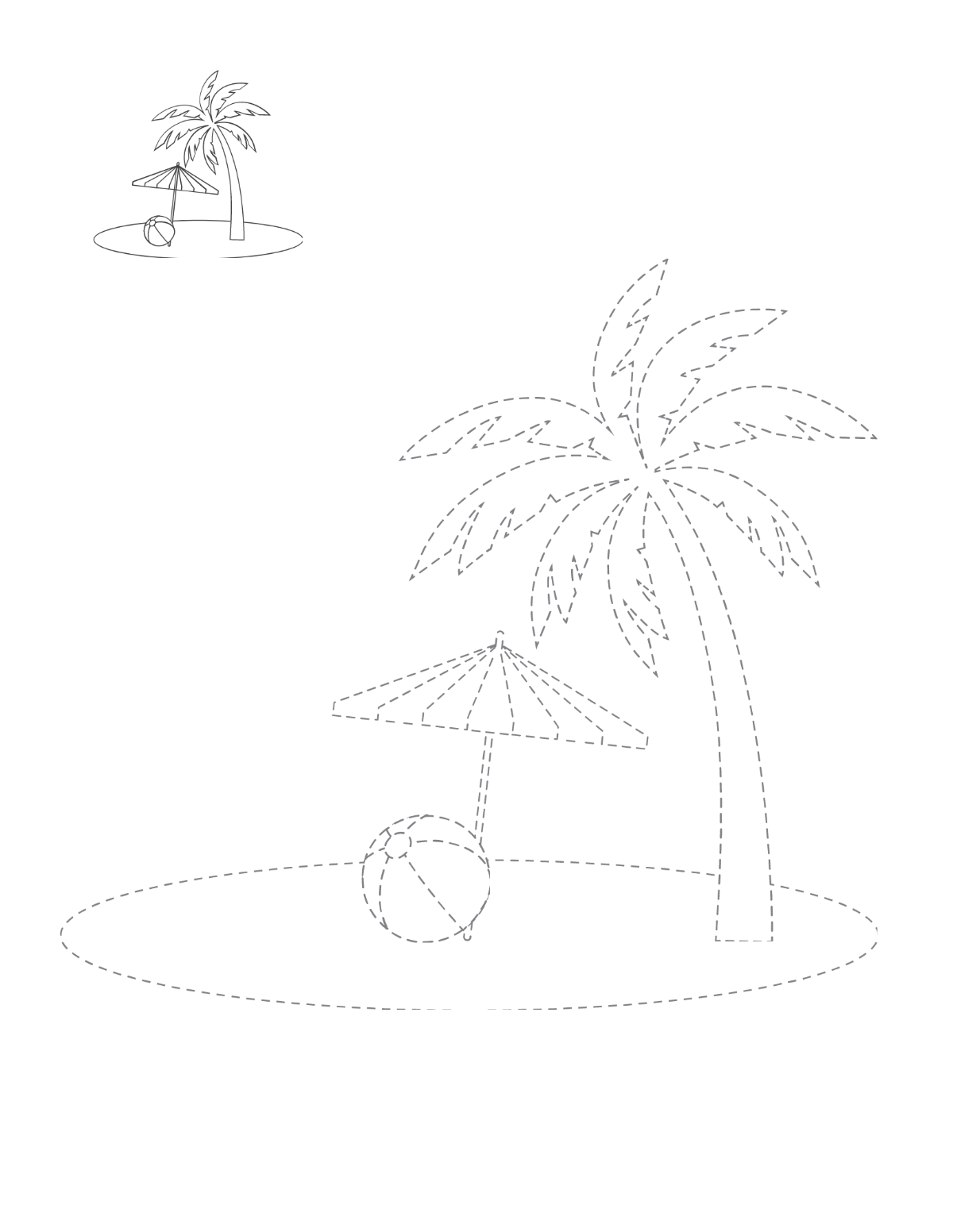 Summer Drawing Template