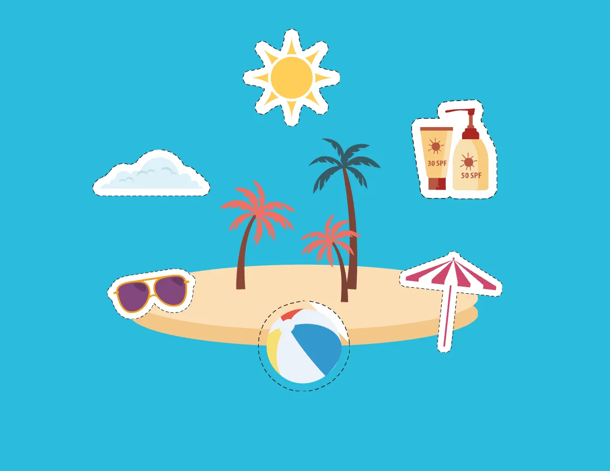 Free Summer Cutout Template to Edit Online