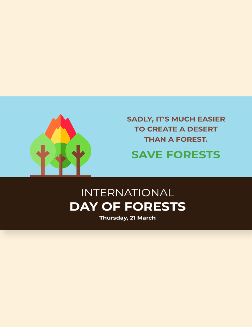 International Day For Forests Linkedin Post Template
