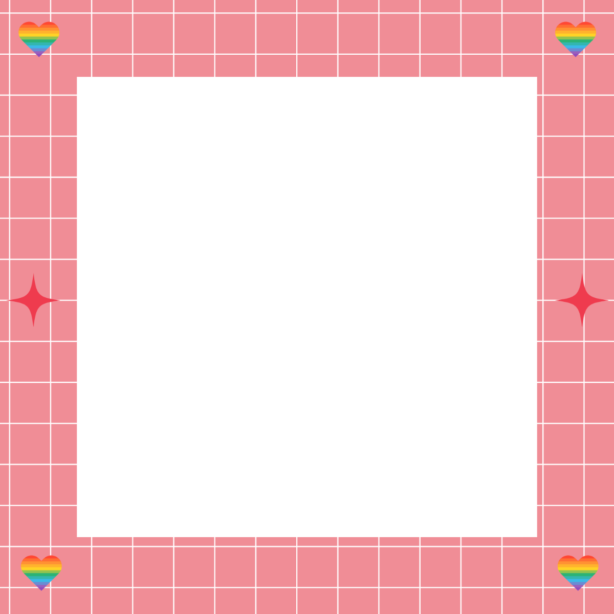 Pride Month Border Vector Template