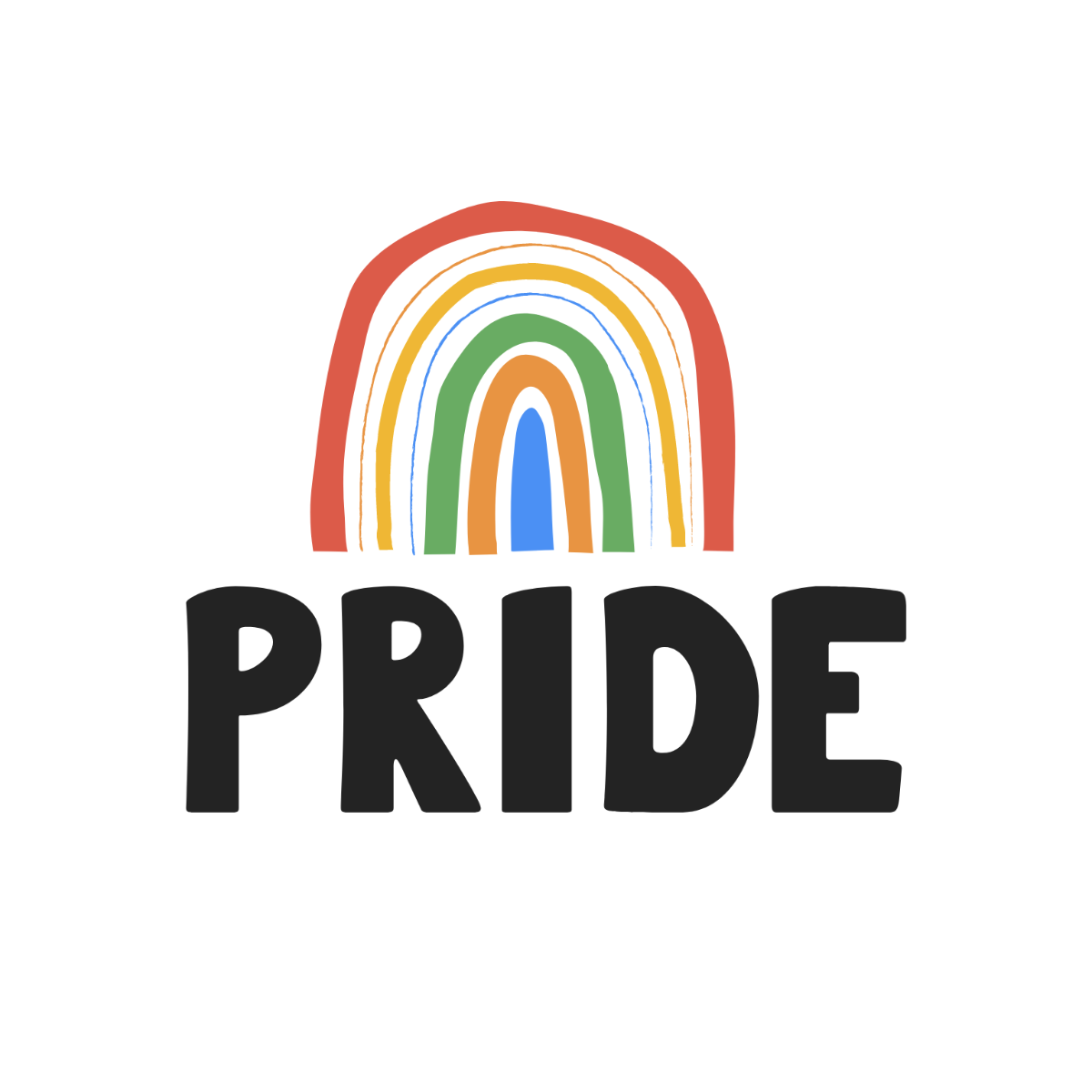 Pride Month Logo Vector Template