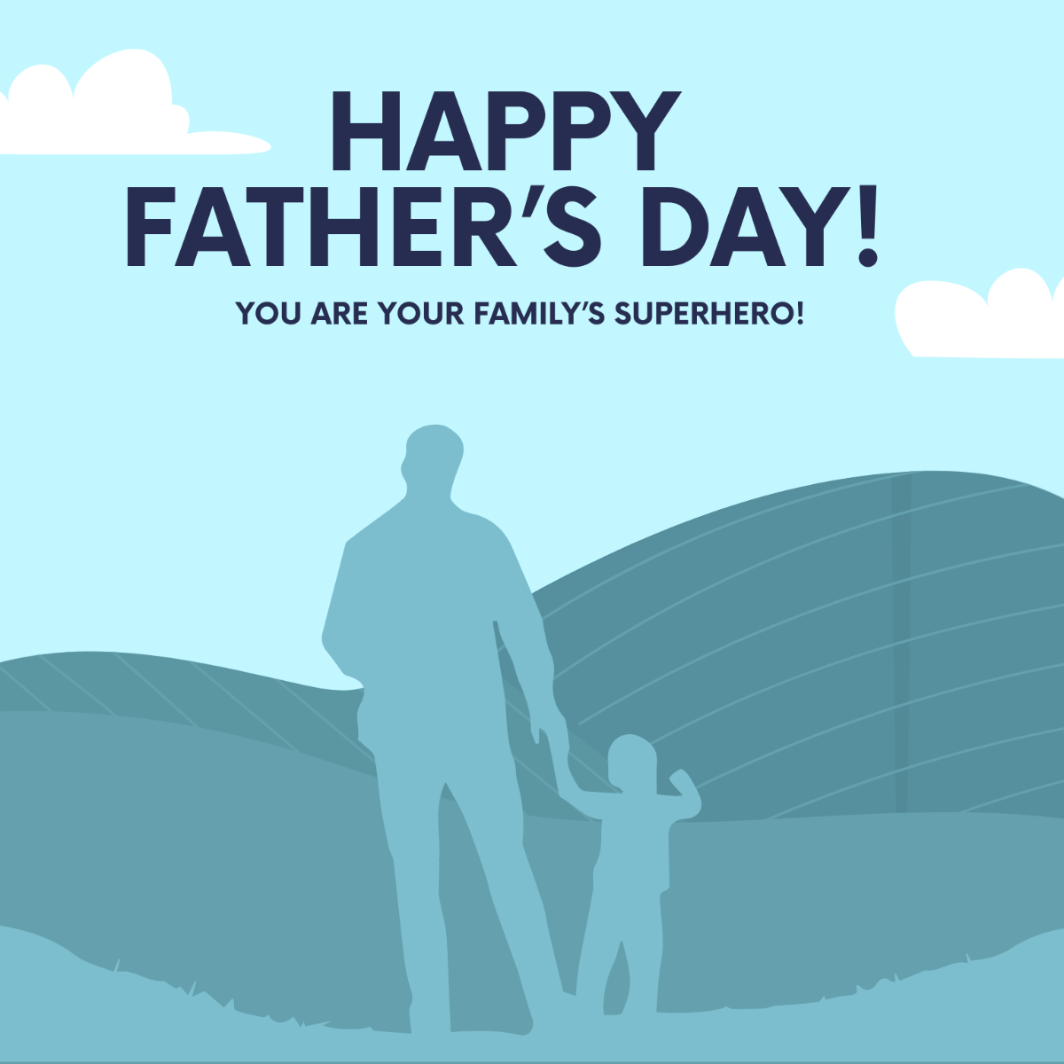 Father's Day Wishes Vector Template
