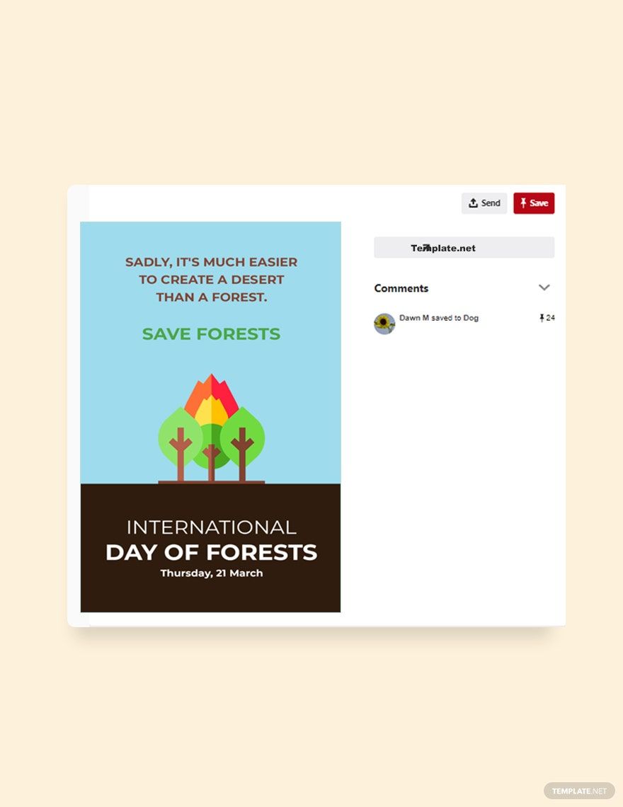 International Day For Forest Pinterest Pin Template