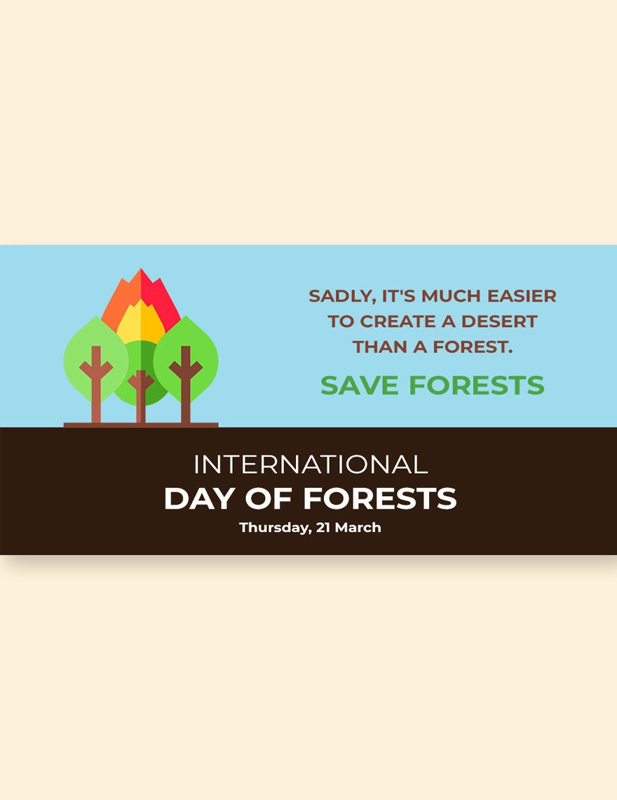 International Day For Forests Twitter Post Template