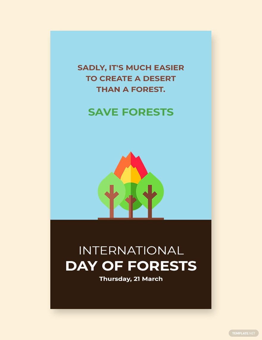 Free International Day For Forests Whatsapp Post Template in PSD