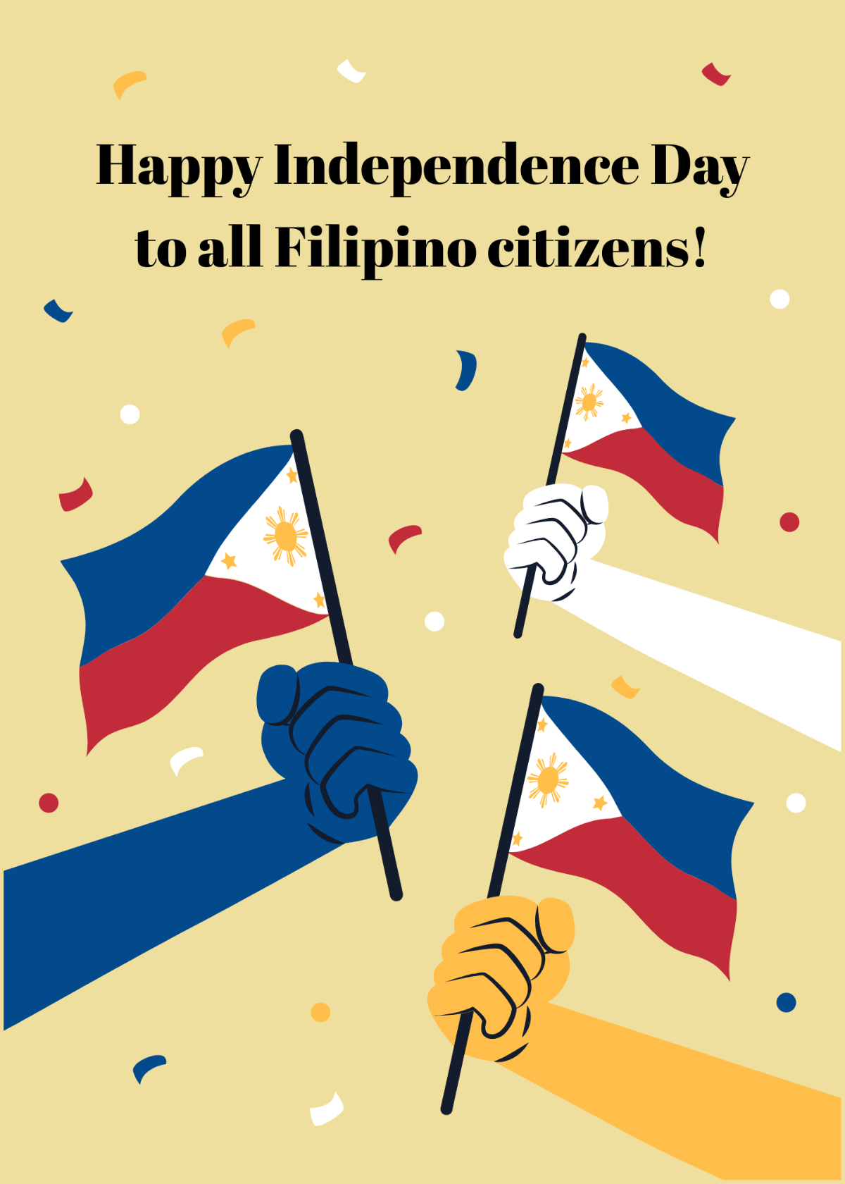 Philippine Independence Day Greeting Card Template