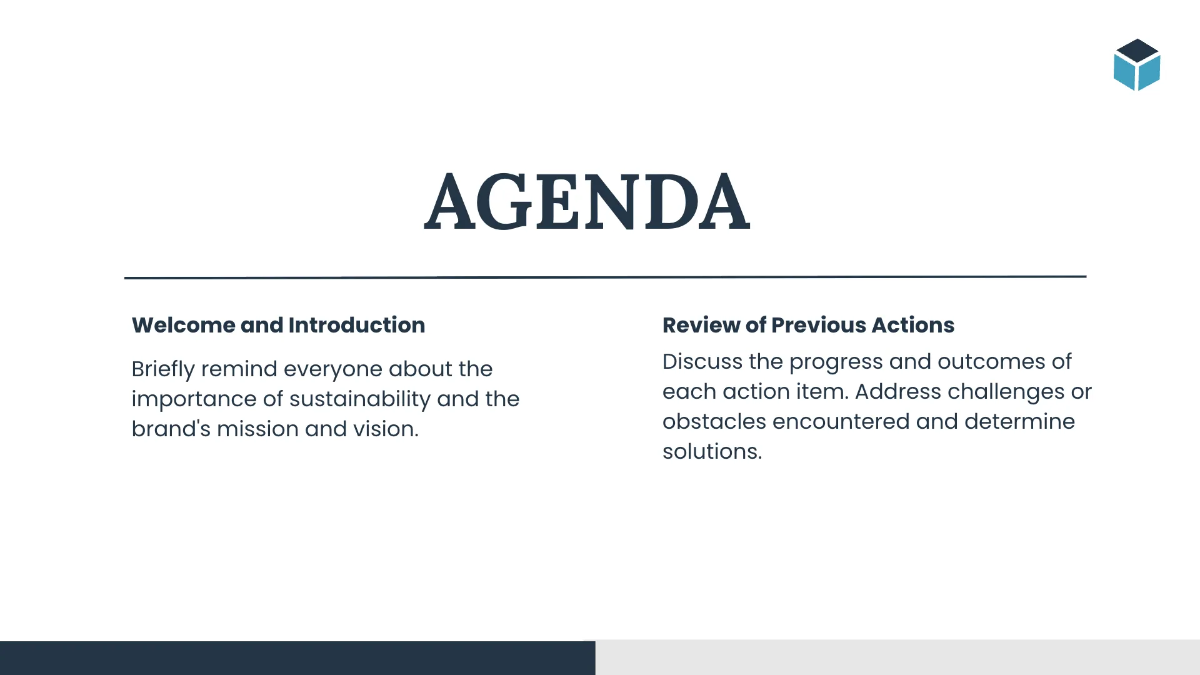 Free Agenda Presentation Template to Edit Online