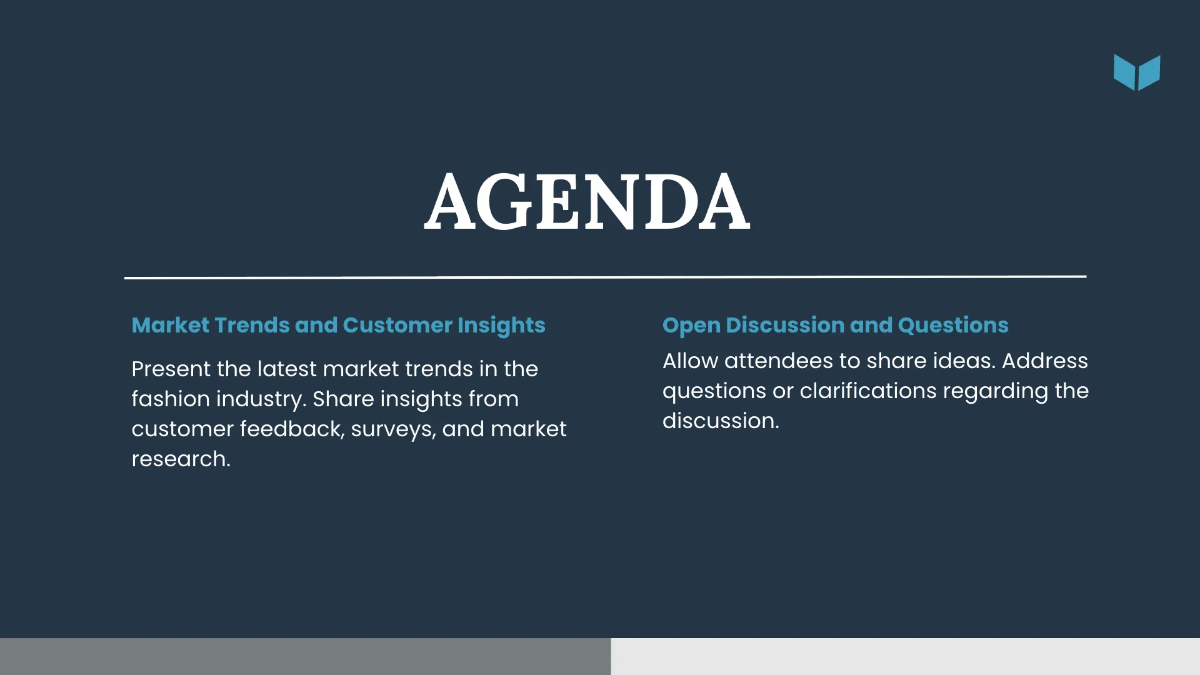 Free Agenda Presentation Template to Edit Online