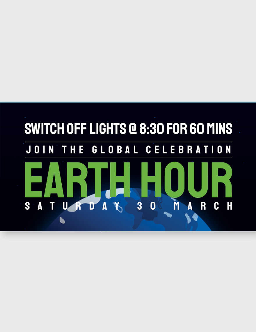 Earth Hour Twitter Post Template