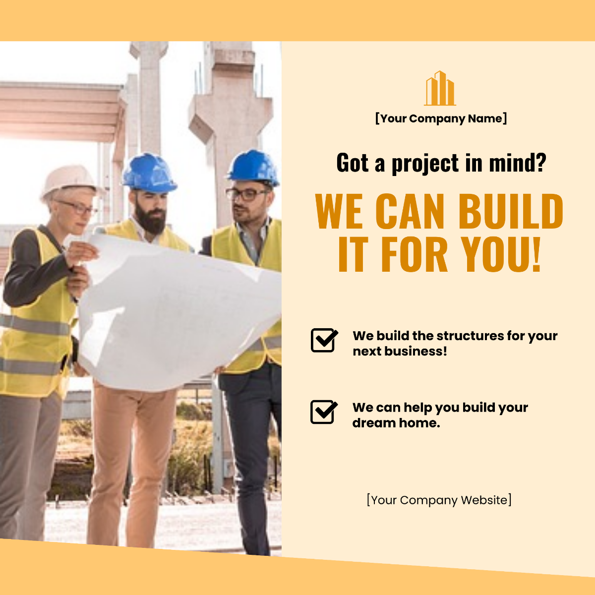 Construction Projects Facebook Ad Template