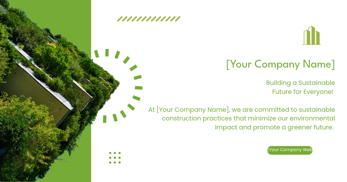 Free Sustainable Construction Facebook Post Template to Edit Online