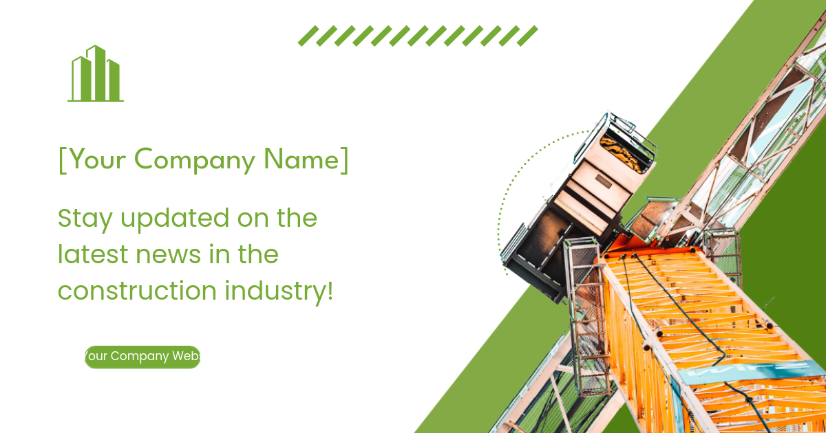 Free Construction Industry News Facebook Post Template to Edit Online