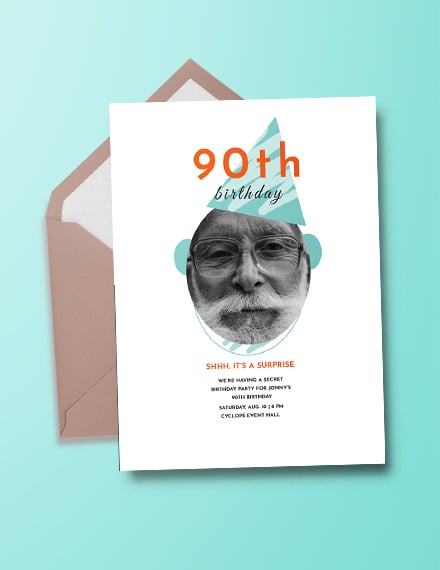 90th birthday invitation