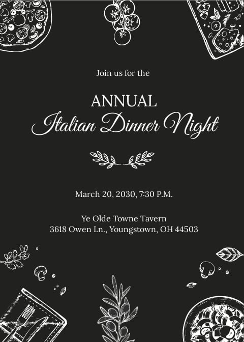 Free Dinner Invitation Templates For Word