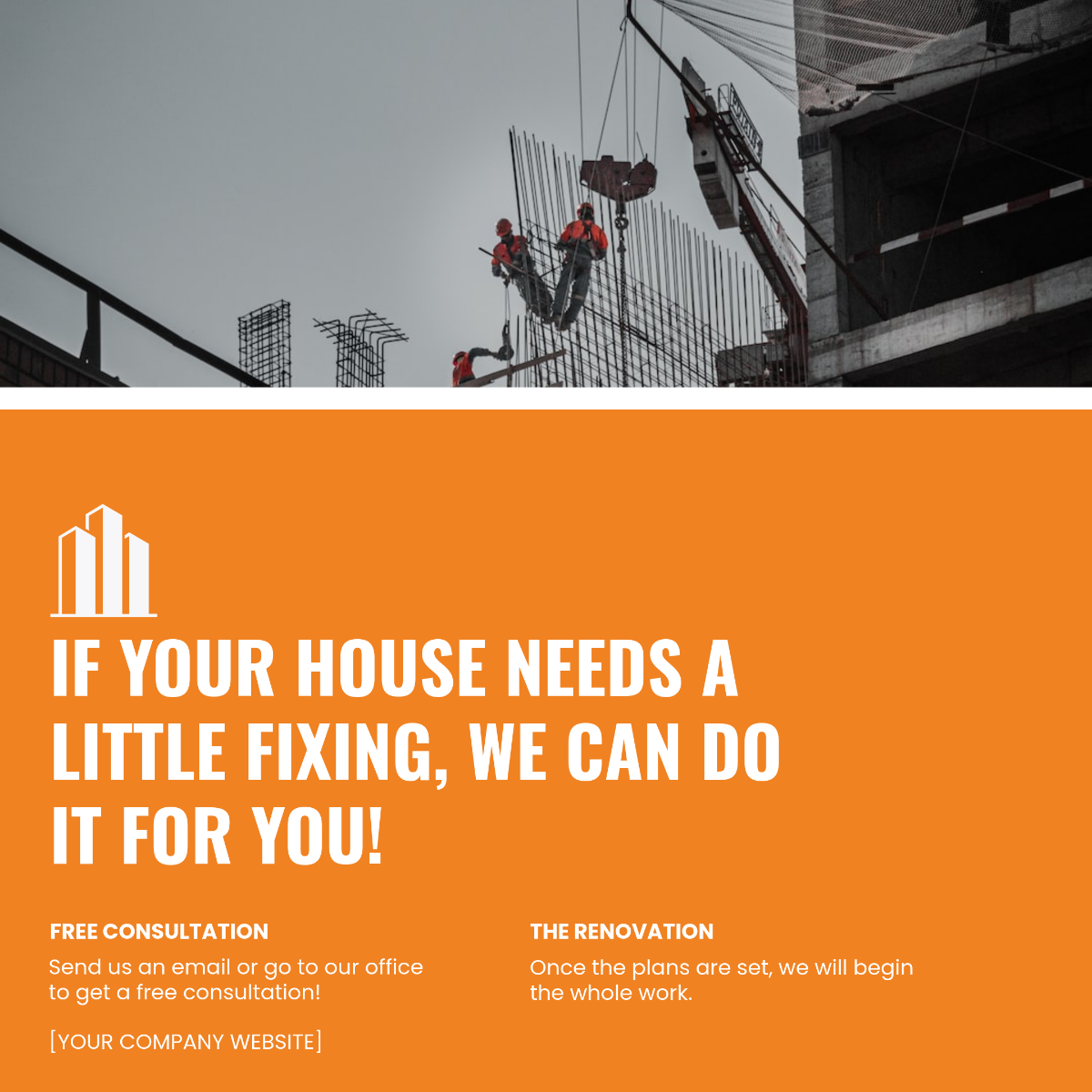 Free Home Renovation Instagram Ad Template to Edit Online