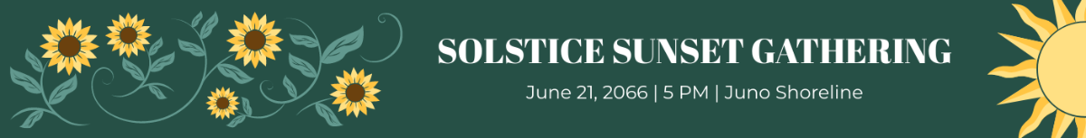 Free June Solstice Ad Banner Template