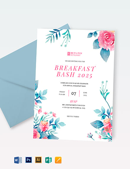 indesign party invitation template