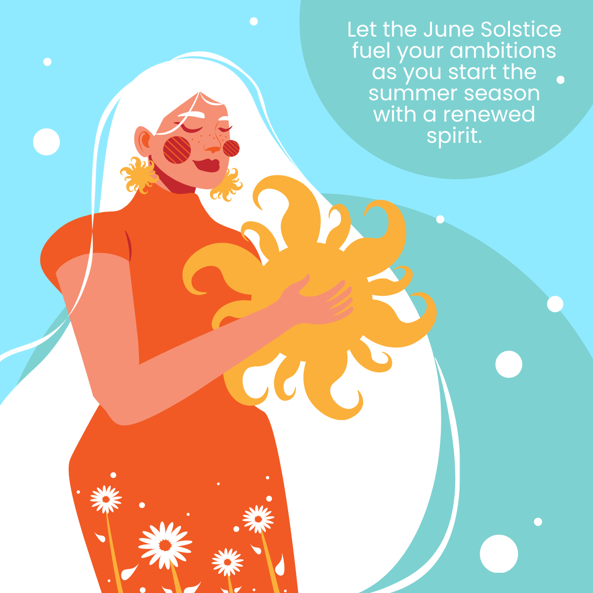 Free June Solstice Linkedin Post Template