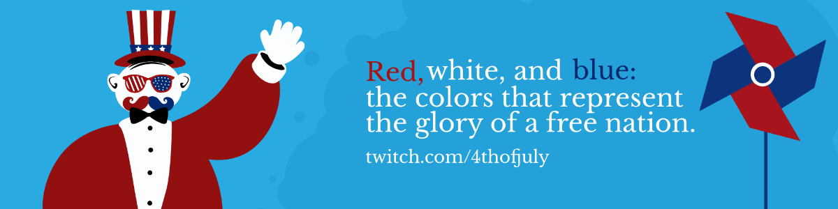 4th of July Twitch Banner Template
