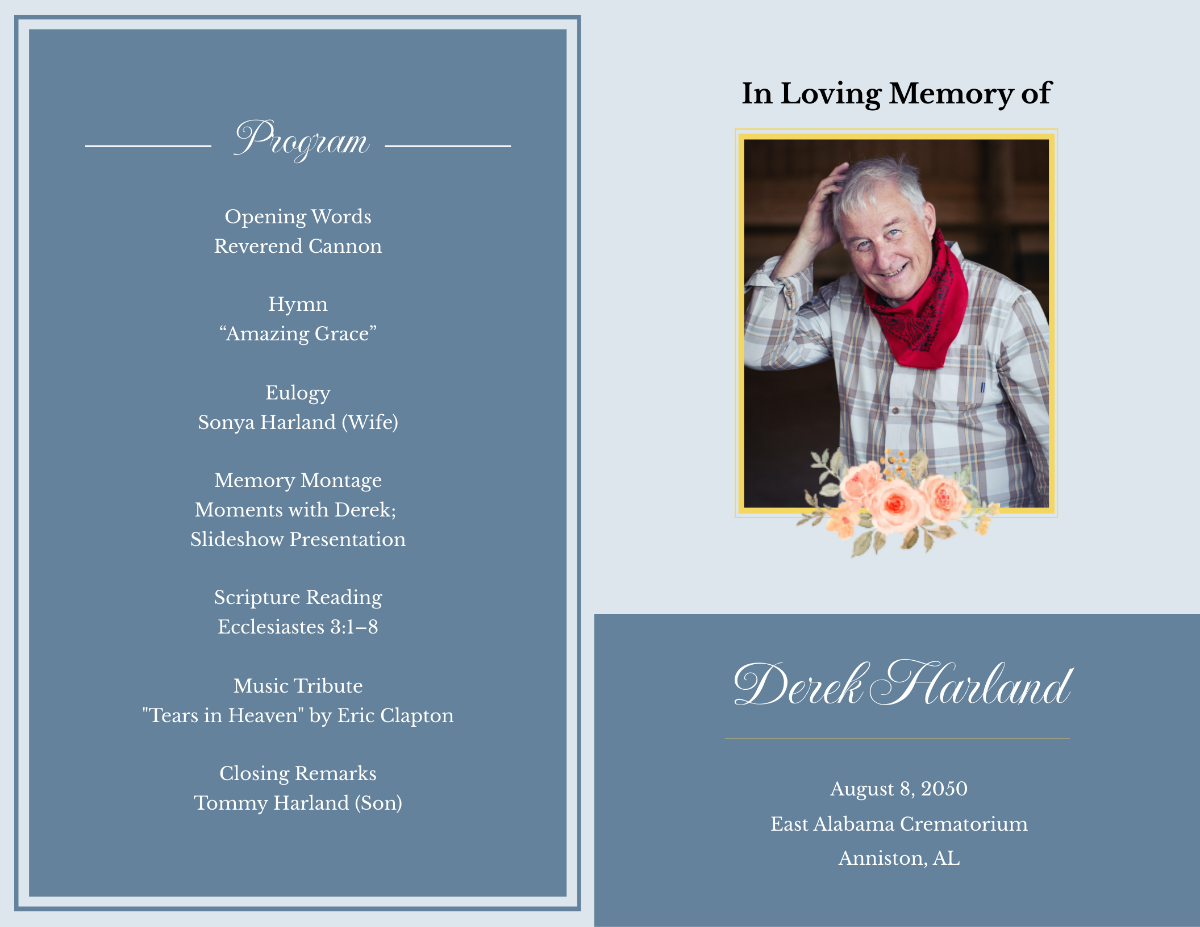 Father Cremation Obituary Template