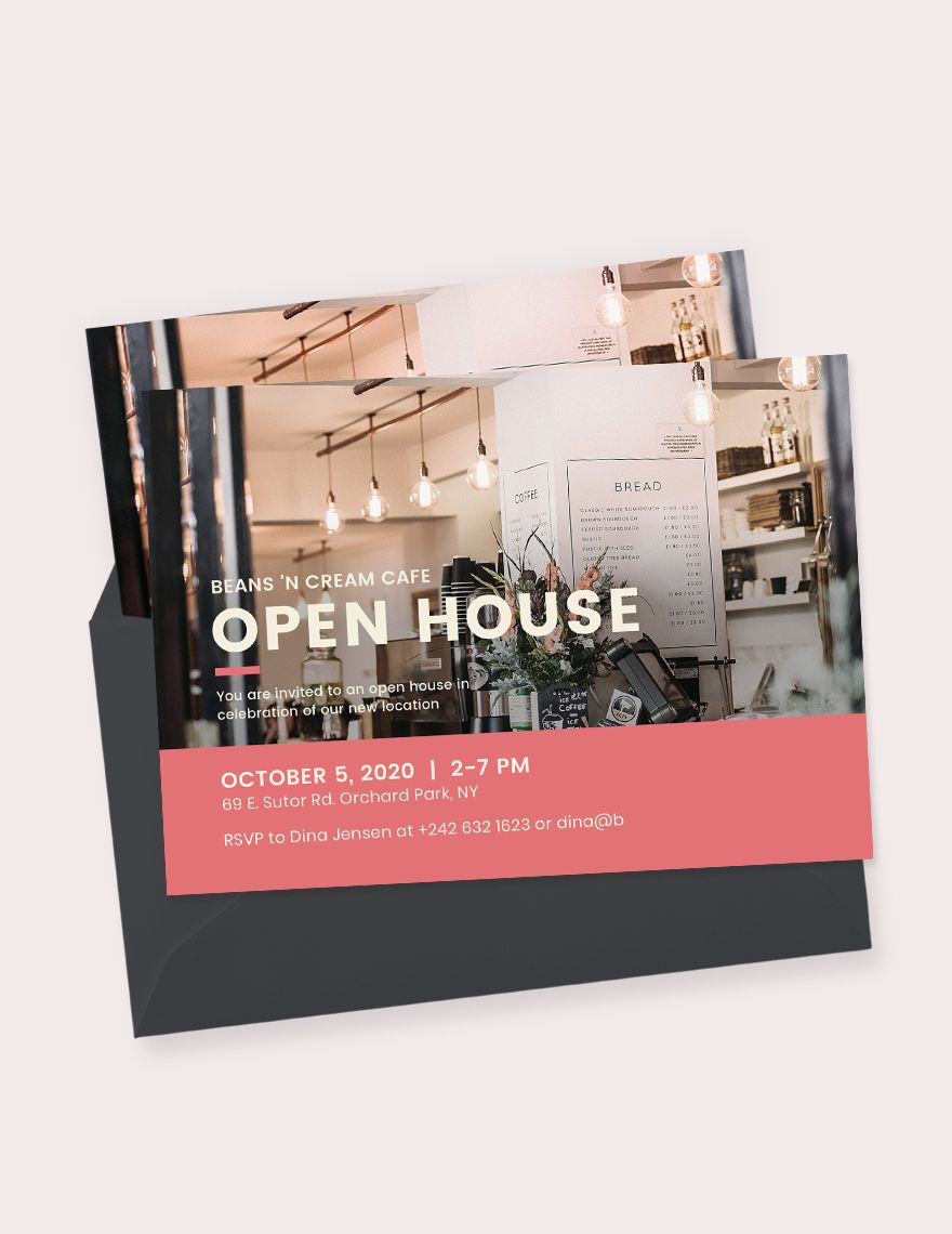 Business Open House Invitation Template