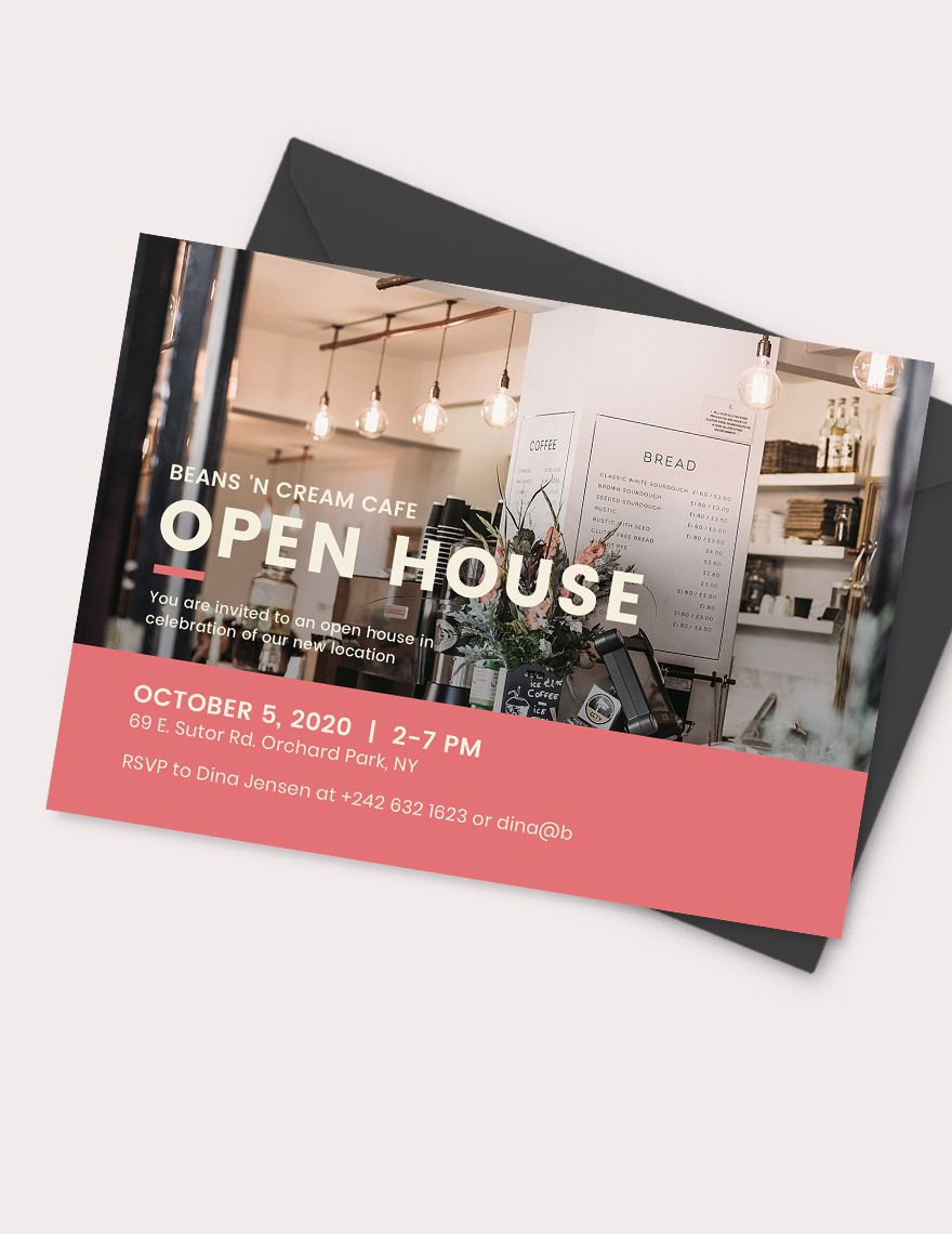 Business Open House Invitation Template