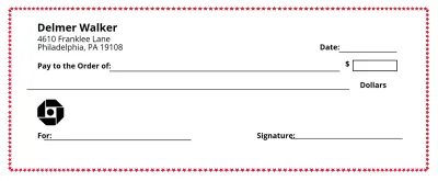 Free Simple US Blank Cheques Template to Edit Online