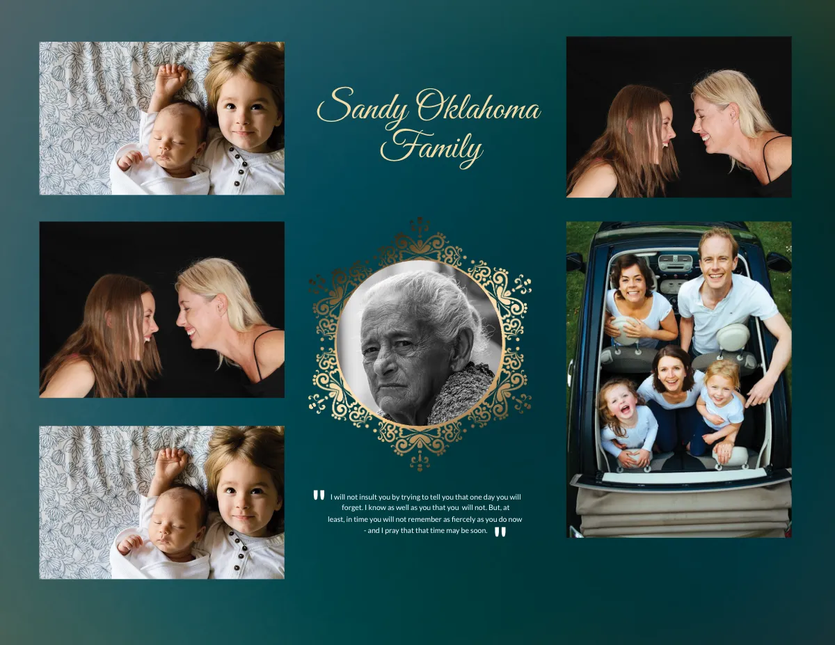 Free Obituary Funeral Booklet Template to Edit Online