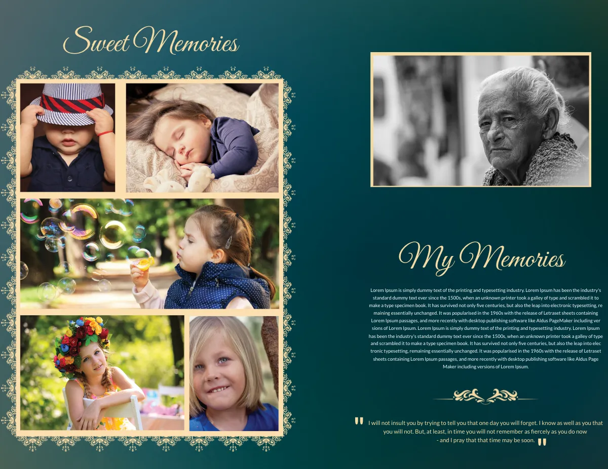 Free Obituary Funeral Booklet Template to Edit Online