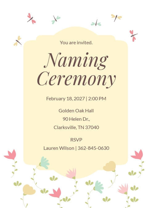 Ceremony Invitation Template [Free JPG] - Illustrator, Word, Apple Pages, PSD, Publisher