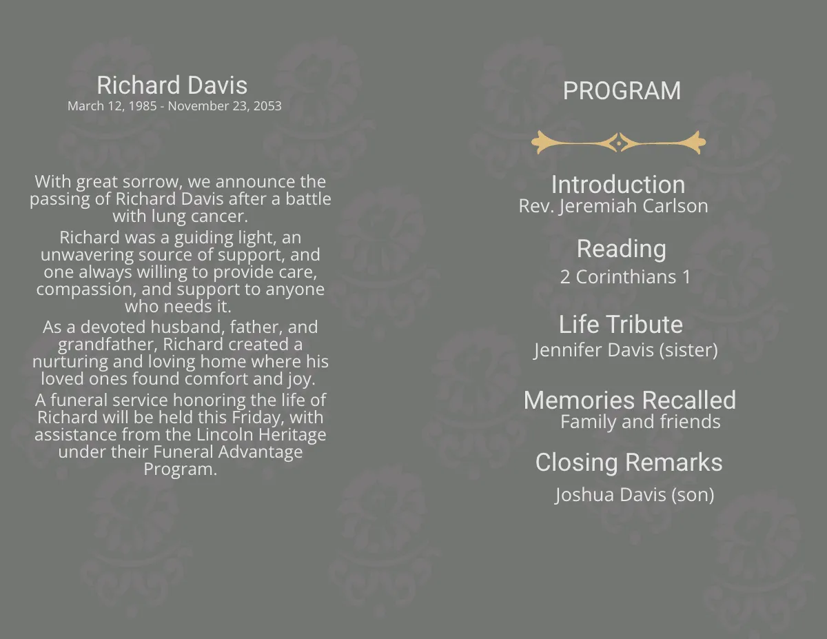 Free Funeral Advantage Program Assists Seniors Template to Edit Online Free Funeral Advantage Program Assists Seniors Template to Edit Online