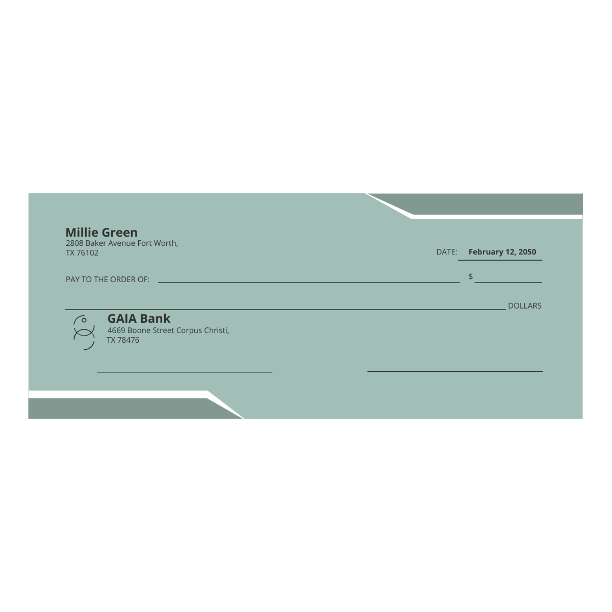 Blank Check Vector Pack Template