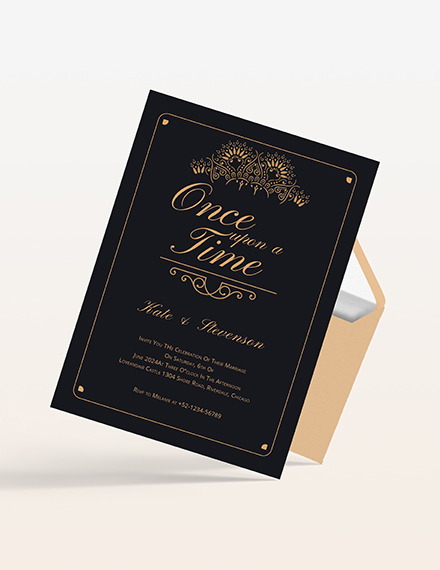 Sample Fairytale Wedding Invitation
