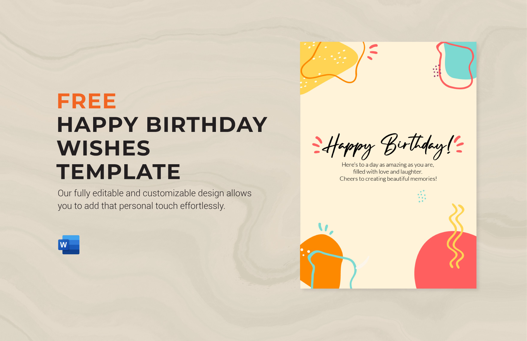 Happy Birthday Wishes Template in Word - Download | Template.net