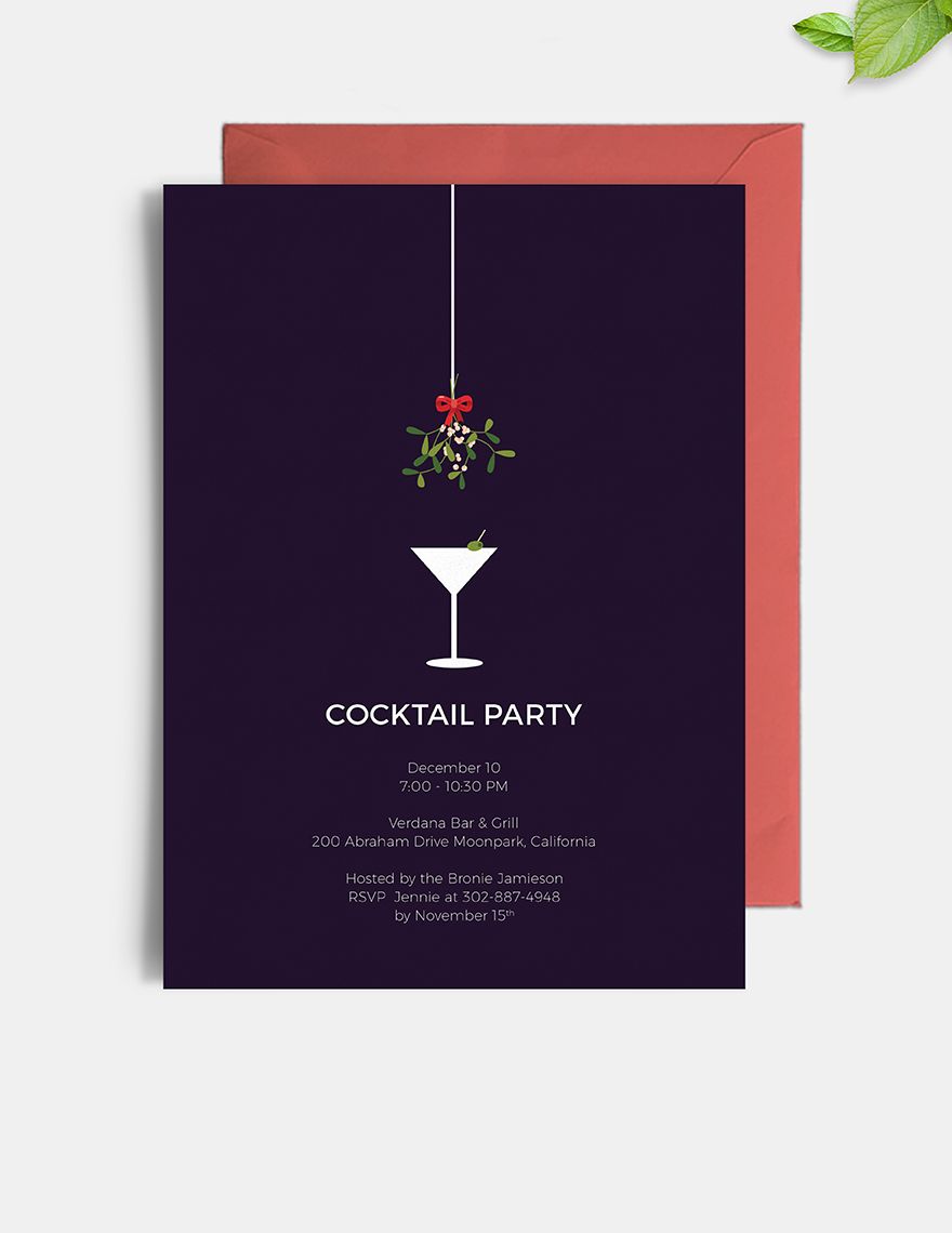 Formal Cocktail Party Invitation Template