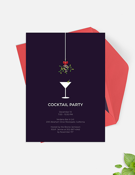 Cocktail Party Invitation Template - Illustrator, InDesign, Word ...