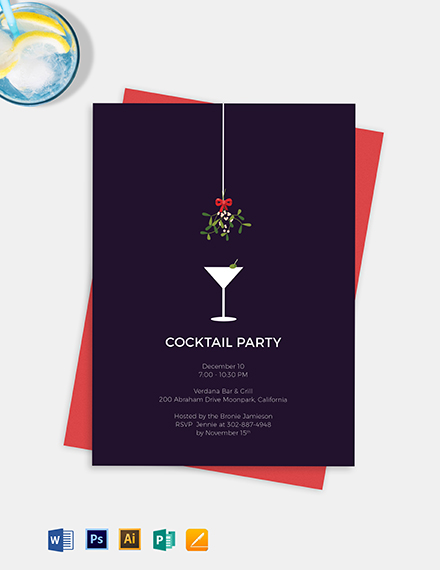 21+ Stunning Cocktail Party Invitation Templates & Designs! - Word, PSD, AI