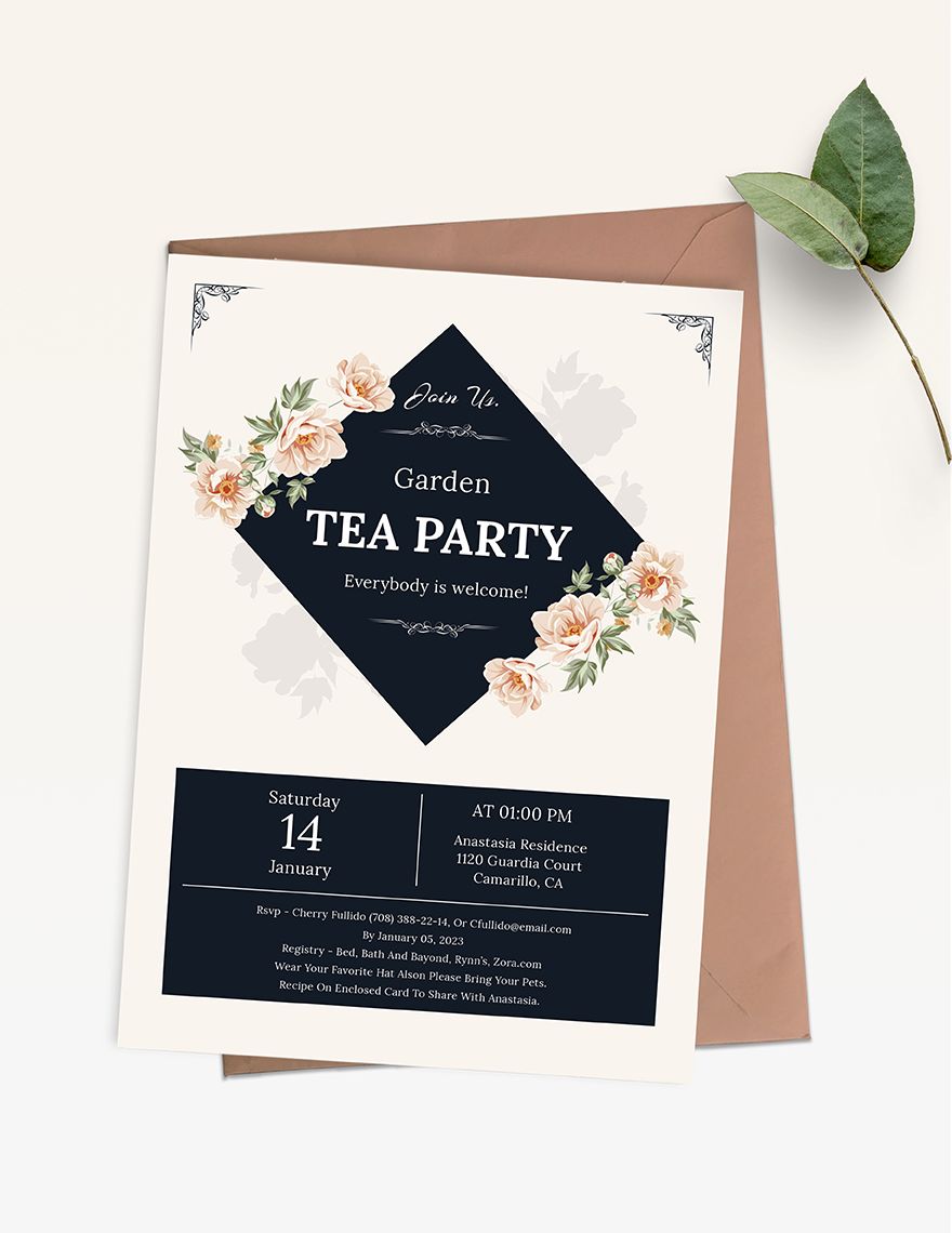 Garden Tea Party Invitation