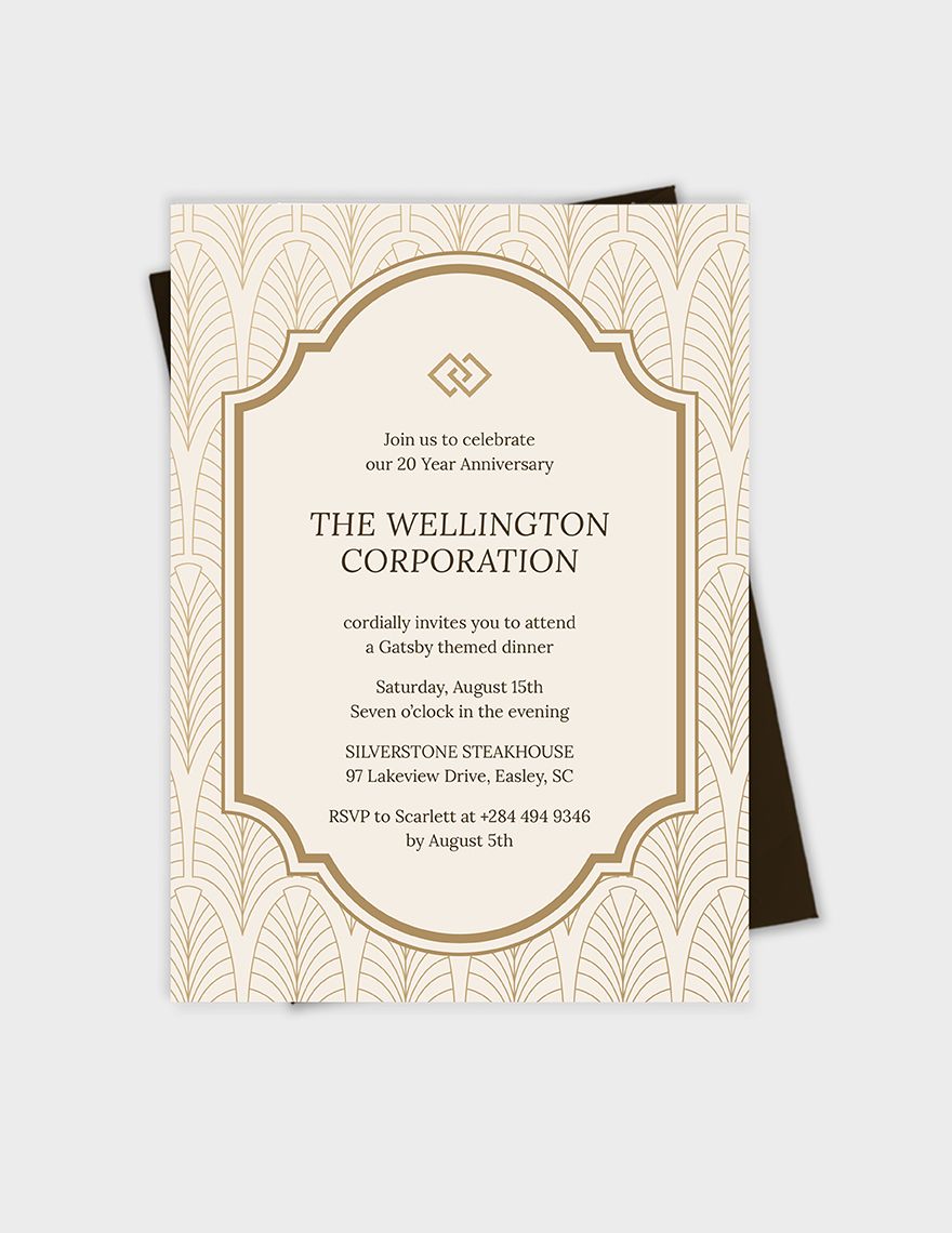 Company Anniversary Invitation Template in Illustrator Pages