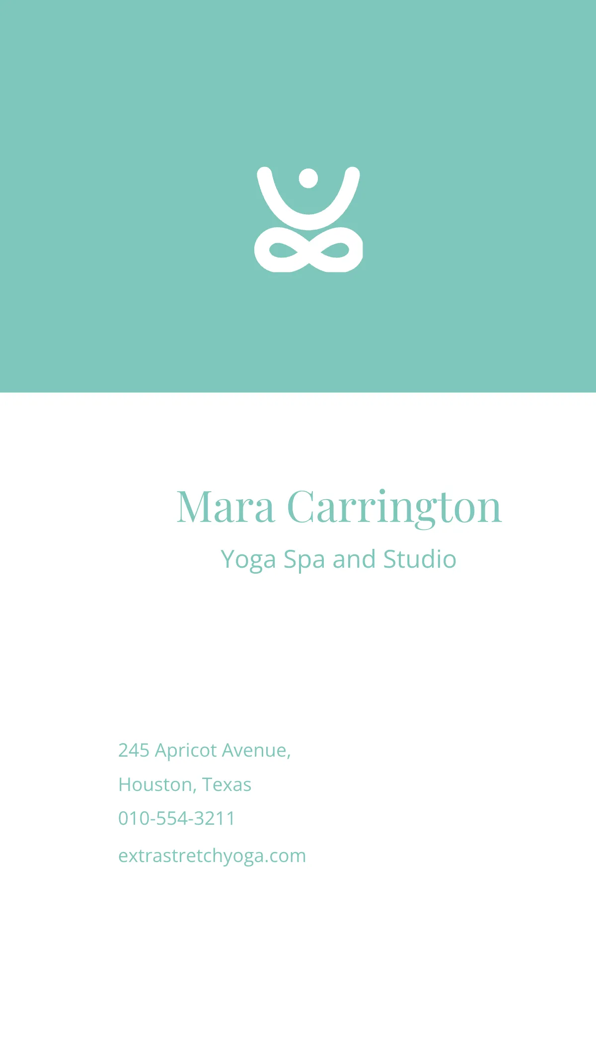 Free Yoga Studio Business Card Template to Edit Online
