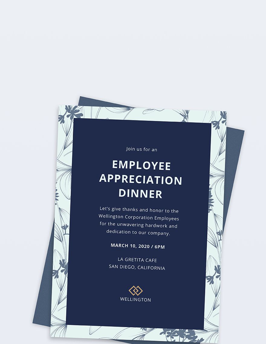 Employee Appreciation Dinner Invitation Template