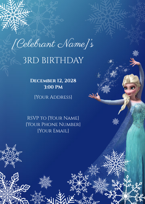 FREE Frozen Invitation Template Download in Word, Google Docs, PDF